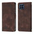 For Samsung Galaxy M53 5G Skin-feel Embossed Leather Phone Case(Brown)