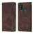 For Samsung Galaxy M30s / M21 Skin-feel Embossed Leather Phone Case(Brown)