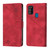 For Samsung Galaxy M30s / M21 Skin-feel Embossed Leather Phone Case(Red)