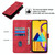 For Samsung Galaxy M30s / M21 Skin-feel Embossed Leather Phone Case(Red)
