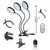 LED Plant Growth Light USB Remote Control Timing Fill Light Three Heads(Red Warm Light)