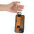 For iPhone 13 mini Suteni H13 Card Wallet Wrist Strap Holder PU Phone Case(Brown)