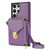 For Samsung Galaxy S22 Ultra 5G Zipper Hardware Card Wallet Phone Case(Purple)