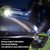 Mini Keychain COB Flashlight USB Rechargeable Magnetic Work Light For Outdoor Camping(Black)