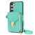 For Samsung Galaxy S23 5G Zipper Hardware Card Wallet Phone Case(Mint Green)