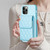 For iPhone 13 Pro Vertical Wallet Rhombic Leather Phone Case(Blue)