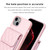 For iPhone 13 Vertical Wallet Rhombic Leather Phone Case(Pink)