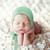 Elastic Fabric Newborn Baby Cute Cap with Strap(Taro Purple)