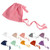 Elastic Fabric Newborn Baby Cute Cap with Strap(Taro Purple)