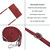 For Samsung Galaxy A72 5G / 4G Skin Feel Stripe Pattern Leather Phone Case with Lanyard(Red)