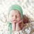 Elastic Fabric Newborn Baby Cute Cap with Strap(White)