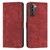 For Samsung Galaxy S21+ 5G Skin Feel Stripe Pattern Leather Phone Case with Lanyard(Red) For Samsung Galaxy S21+ 5G Skin Feel Stripe Pattern Leather Phone Case with Lanyard(Red)