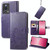 For Xiaomi 13 Lite Four-leaf Clasp Embossed Buckle Leather Phone Case(Purple)