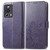 For Xiaomi 13 Lite Four-leaf Clasp Embossed Buckle Leather Phone Case(Purple)