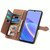 For TCL 40 SE Embossed Flower Zipper Leather Phone Case(Brown)