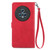 For Honor Magic5 Embossed Flower Zipper Leather Phone Case(Red)