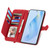 For Honor Magic5 Embossed Flower Zipper Leather Phone Case(Red)