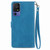 For TCL 40 SE Embossed Flower Zipper Leather Phone Case(Blue)