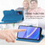 For TCL 40 SE Embossed Flower Zipper Leather Phone Case(Blue)