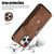 For iPhone 14 Plus Zipper RFID Card Slot Phone Case with Short Lanyard(Brown)