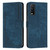 Skin Feel Stripe Pattern Leather Phone Case with Lanyard for vivo Y20 / Y20i / Y20s / Y12s Global / Y11s Global / Y20 2021 / Y20g / Y30g / Y20a Global / Y3s 2021 / iQOO U1x(Blue)