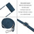 Skin Feel Stripe Pattern Leather Phone Case with Lanyard for vivo Y20 / Y20i / Y20s / Y12s Global / Y11s Global / Y20 2021 / Y20g / Y30g / Y20a Global / Y3s 2021 / iQOO U1x(Blue)