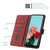 Skin Feel Stripe Pattern Leather Phone Case with Lanyard for vivo Y20 / Y20i / Y20s / Y12s Global / Y11s Global / Y20 2021 / Y20g / Y30g / Y20a Global / Y3s 2021 / iQOO U1x(Red)