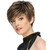 WIG-305 Female High Temperature Silk Wig Oblique Bangs Short Hair Chemical FiberHeadgear(Brown+Light Gold)