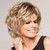 Wig-450 Gold Ladies Short Curly Hair High Temperature Silk Chemical Fiber Wig Headgear