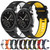 For Amazfit GTR 42mm 20mm Sports Two-Color Silicone Watch Band(Black+Red)