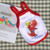 2pcs Suspenders Vests Mesh Breathable Pet Clothes, Size: XXL(Red Dinosaur)