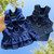 Pet Cat Denim Skirt Chest Back Leash for Dog Walking, Size: XXXL(303)