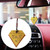 Car Pendant Triangular Ping An Charm Bag Leather Rearview Mirror Ornament(Yellow)