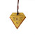 Car Pendant Triangular Ping An Charm Bag Leather Rearview Mirror Ornament(Yellow)