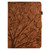 For iPad mini 2021 / mini 6 Fortune Tree Pressure Flower PU Tablet Case with Wake-up / Sleep Function(Brown)