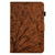 For iPad mini 1 / 2 / 3 / 4 / 5 Fortune Tree Pressure Flower PU Tablet Case with Wake-up / Sleep Function(Brown)