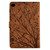 For iPad mini 1 / 2 / 3 / 4 / 5 Fortune Tree Pressure Flower PU Tablet Case with Wake-up / Sleep Function(Brown)