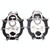 F12-3 12 Teeth Snow Anti-slip Rubber Shoe Cover Stainless Steel Welded Ice Grip, Size: M Black