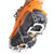 F12-3 12 Teeth Snow Anti-slip Rubber Shoe Cover Stainless Steel Welded Ice Grip, Size: M Black