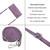 For iPhone 14 Plus Skin Feel Stripe Pattern Leather Phone Case with Lanyard(Purple)