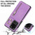 For Samsung Galaxy S20 Ultra Retro Ring and Zipper RFID Card Slot Phone Case(Purple)