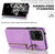 For Samsung Galaxy S20 Ultra Retro Ring and Zipper RFID Card Slot Phone Case(Purple)
