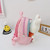 Kindergarten School Bag Plush Toy Children Cute Cartoon Backpack(Bunny Dark Blue)