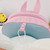 Kindergarten School Bag Plush Toy Children Cute Cartoon Backpack(Bunny Dark Blue)