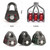 XINDA  Outdoor Three Pulley Cableway Crosses Rock Climbing Hoisting Ball Bearing(Black)