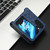 For OPPO Find N2 Flip Honeycomb Dot Texture Leather Phone Case(Blue)