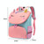Kindergarten Children Cute Cartoon Backpack School Bag(Sapphire Dinosaur)