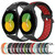 For Samsung Galaxy Watch 5 44mm 20mm Perforated Breathable Sports Silicone Watch Band(Orange+Grey)