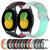 For Samsung Galaxy Watch 5 40mm 20mm Perforated Breathable Sports Silicone Watch Band(Midnight Blue + Gray)
