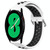 For Samsung Galaxy Watch 4 44mm 20mm Perforated Breathable Sports Silicone Watch Band(White+Black)